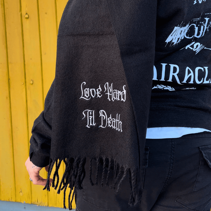 Love hard til death scarf